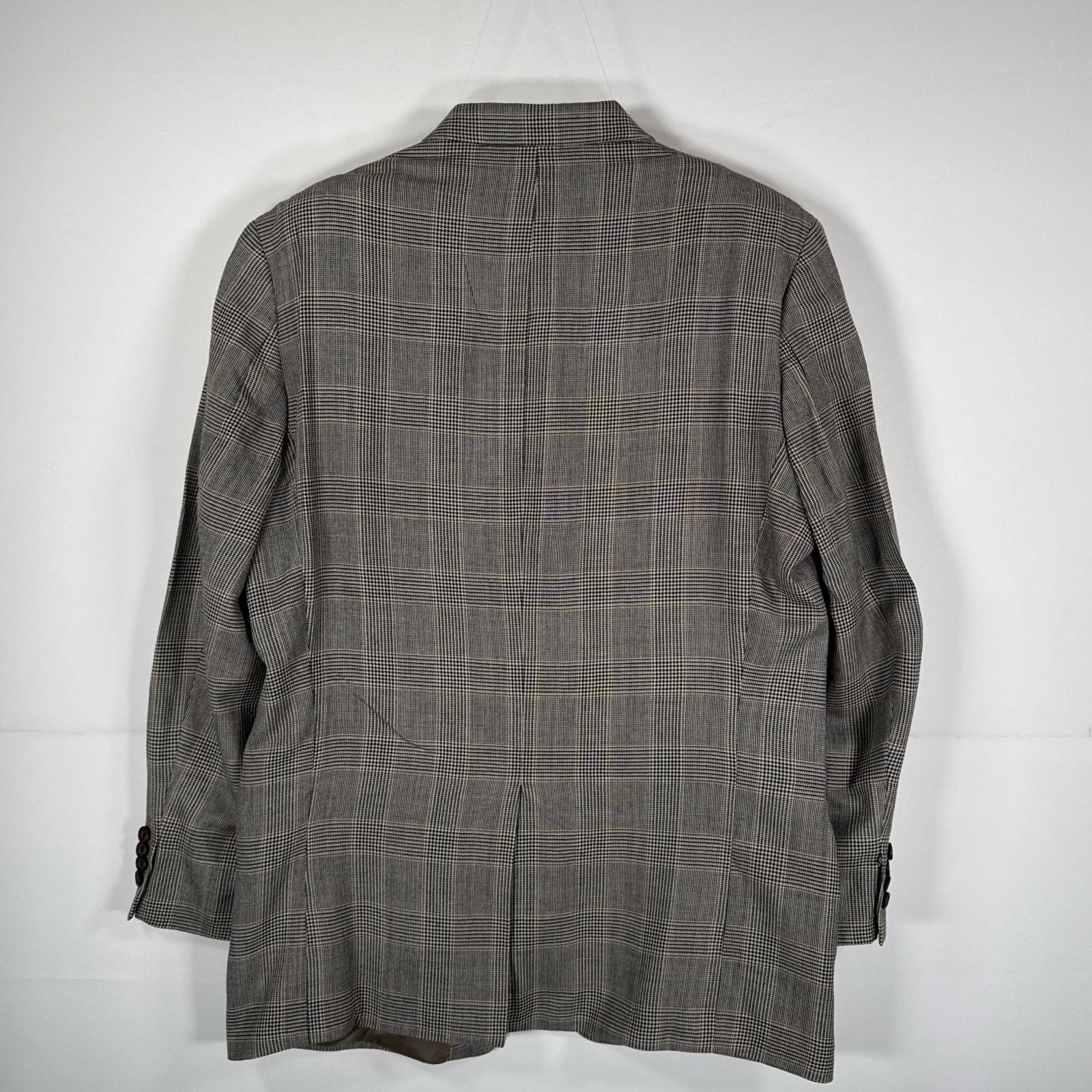 ラルフローレン　ウール素材　テーラードジャケット　ブラウン　チェック柄　美品 Ralph Lauren - 90s LAUREN ラルフローレン ウール テーラード