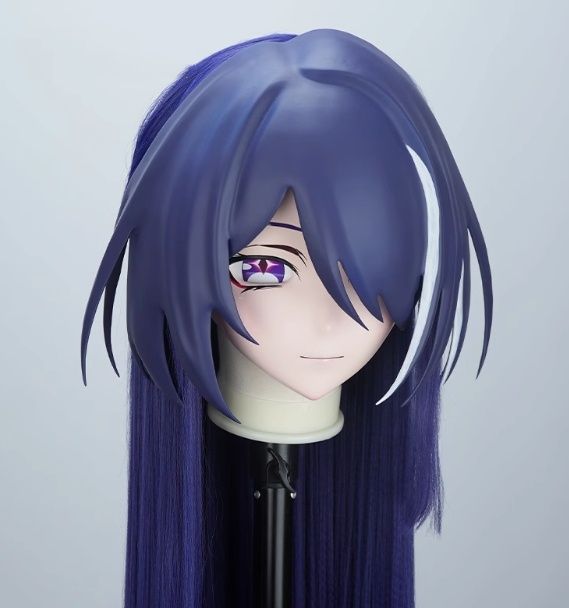 ☆即納 全頭マスク カツラ付き ロック付き NO.195 フリーサイズ  