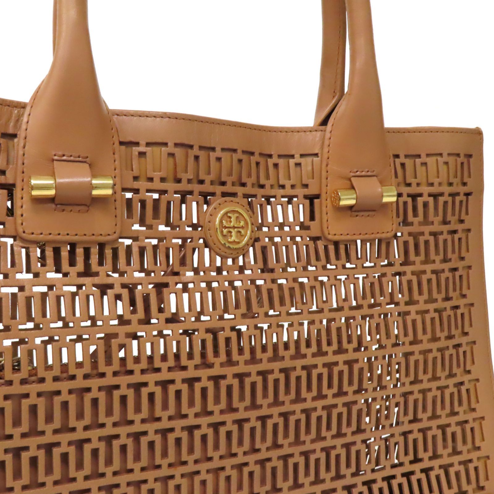 OI25118 美品 TORY BURCH トリーバーチ トートバッグ カッティング 