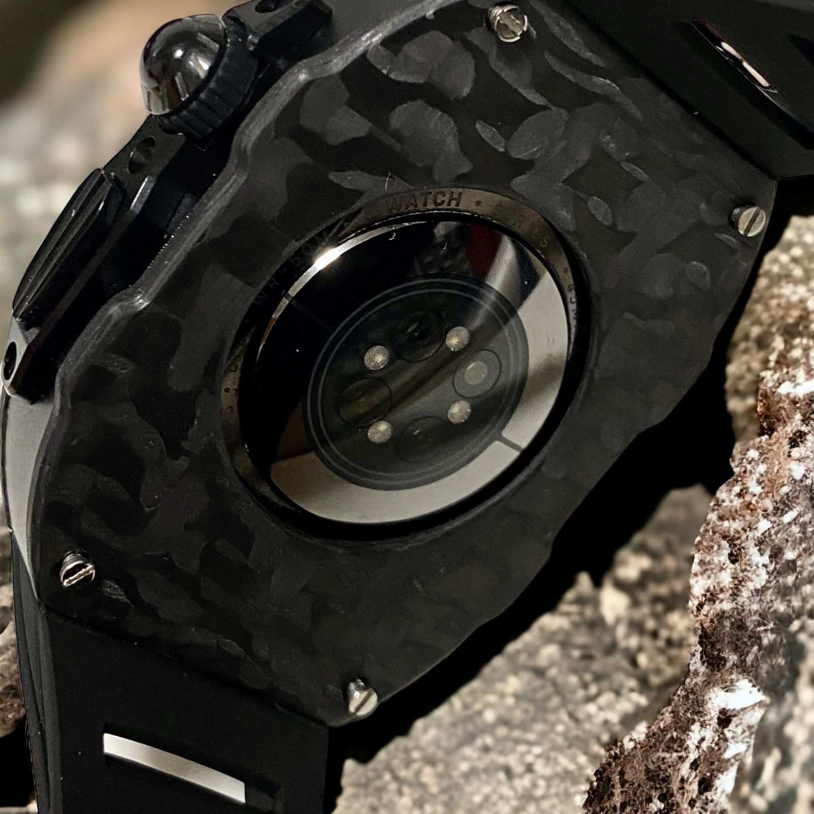 ブラック アップルウォッチバンド ラバーベルト カバー ステンレス Apple Watch ケース 49mm ウルトラ ultra カーボン メンズ  レディース | Buyee 通販購入サポートサービス | メルカリでお買い物