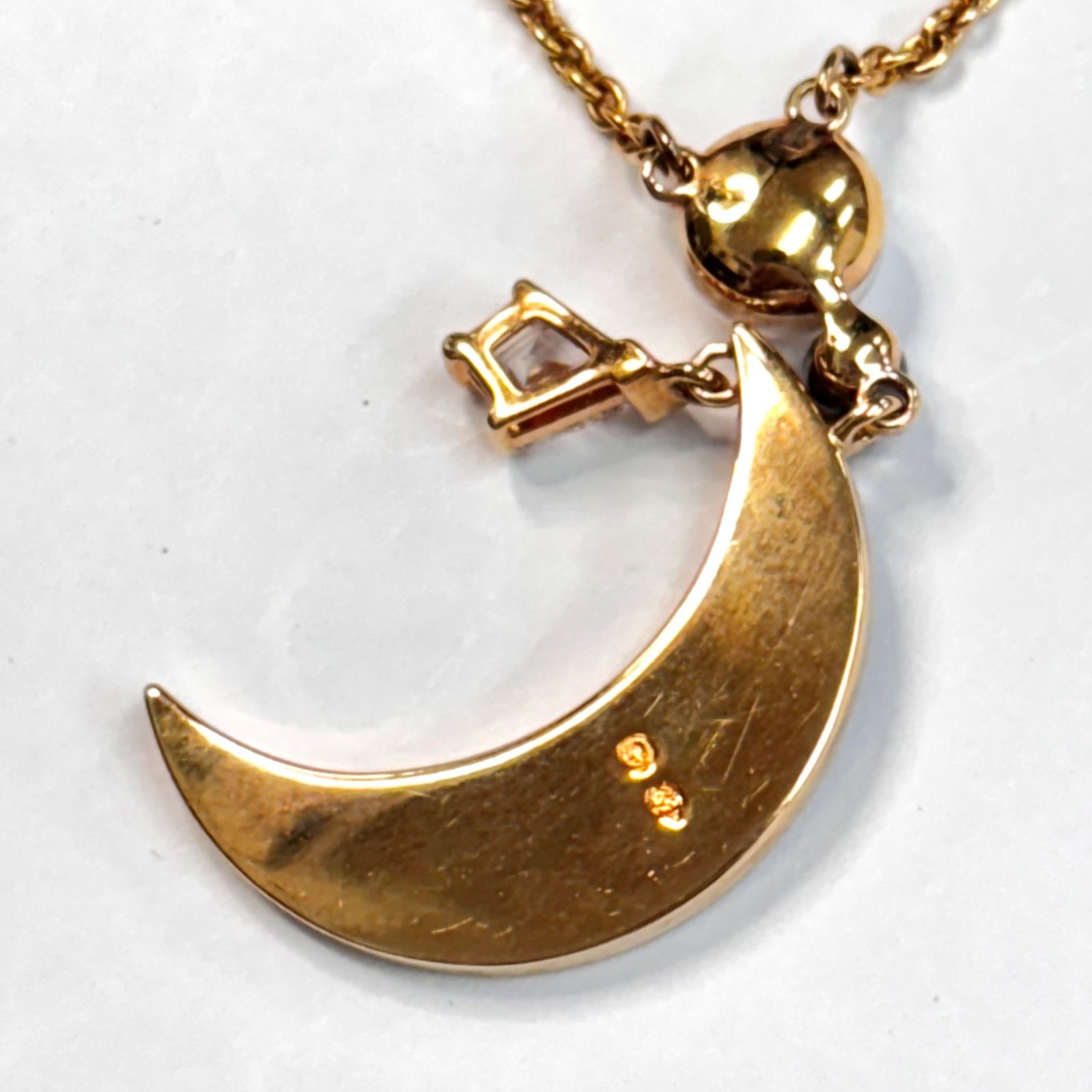 スワロフスキー　ネックレス　Moonsun ムーンサン　月　正規品　美品 スワロフスキー ネックレス Moonsun ムーンサン 月 正規品 美品