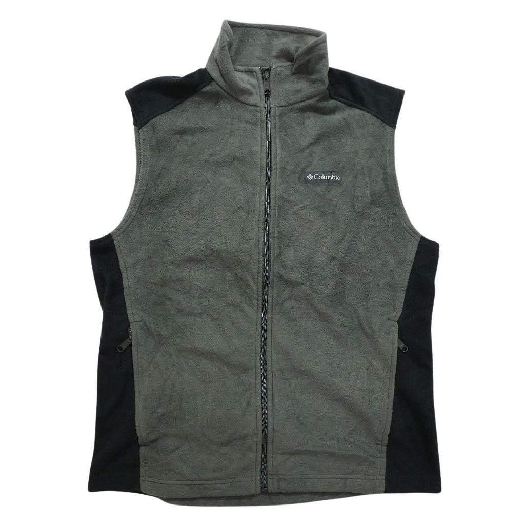 古着卸 コロンビア フリース ベスト 6枚セット メンズ M ジップポケット スタンド ネイビー 古着 NC2695