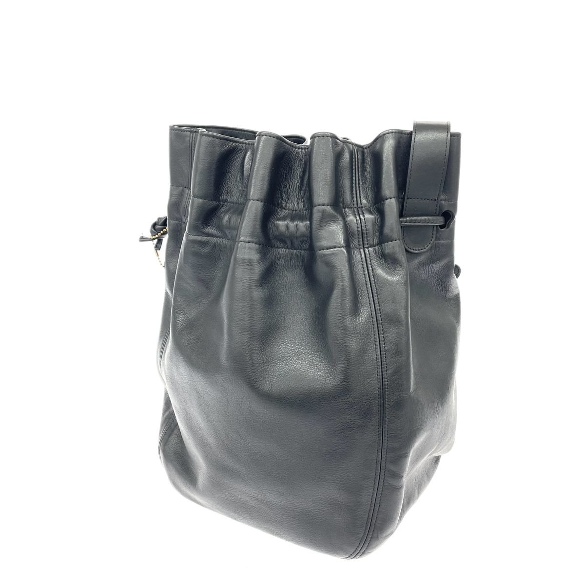 COACH オールドコーチ USA製 巾着ショルダーバッグ 322 ブラック