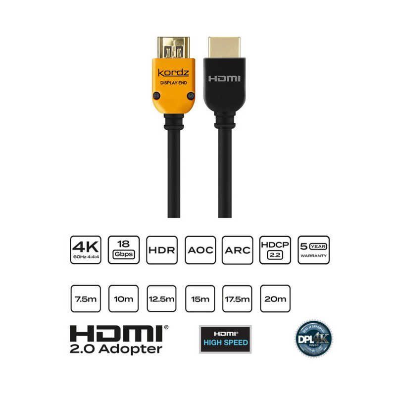 送料無料 ♥ 未開梱 KORDZ HDMIケーブル 10m スタンダードタイプ オレンジ PRS3O-HD1000