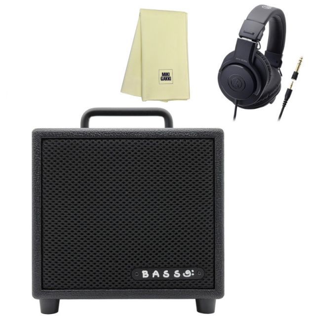 ベース アンプ MODEGEAR MINI-B ブラック 小型 超軽量 低音域もしっかり再 生できる家庭用ベースアンプ ATHM20X ヘッドホン クロス