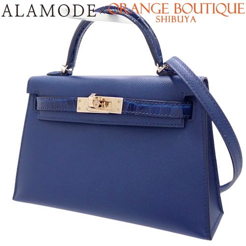 【大人カラーで格上げ♪】HERMES  ミニケリー ダブルツアー エルメス HERMES ミニケリー2 タッチ W刻 ブルーマリン/SV金具