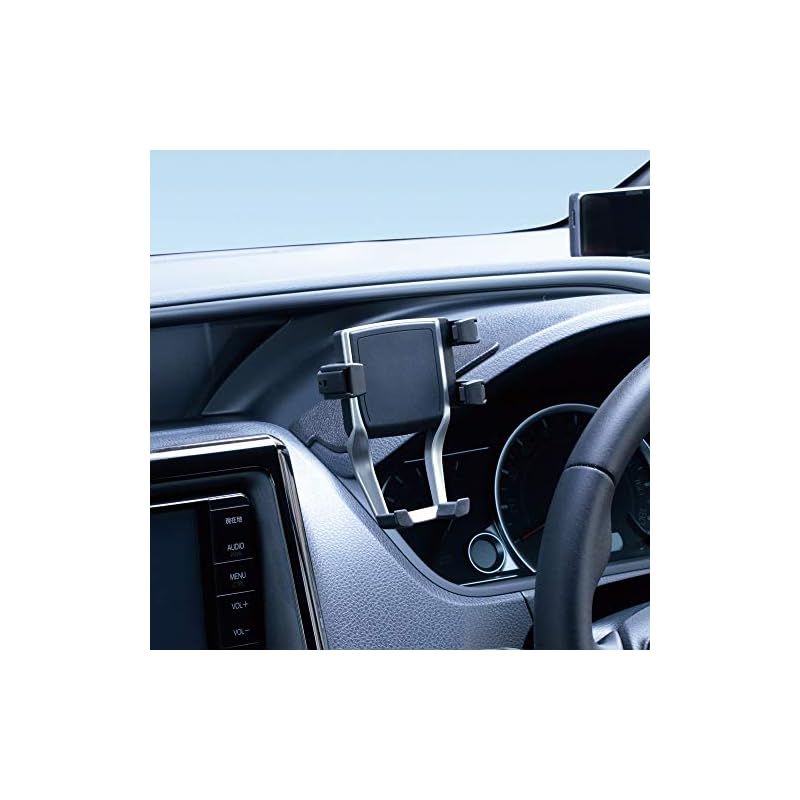 槌屋ヤック Tsuchiya Yac 車種 品 トヨタ 80系 ノア ヴォクシー エスクァイア スマホホルダー ブラック シルバー SY-NV11 0