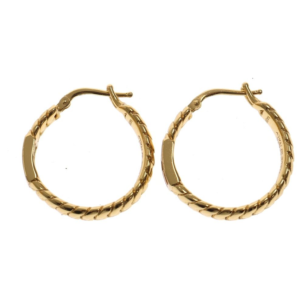 FENDI (フェンディ) FFロゴ バゲット フープピアス ゴールド
