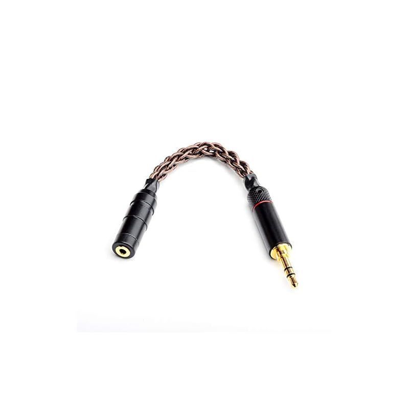 okcsc Lin08 変換ケーブル バランス接続 ケーブル イヤホン ジャック 変換 3.5mm 3 オス → 2.5mm 4 メス 8芯 15cm 単結晶銅 1