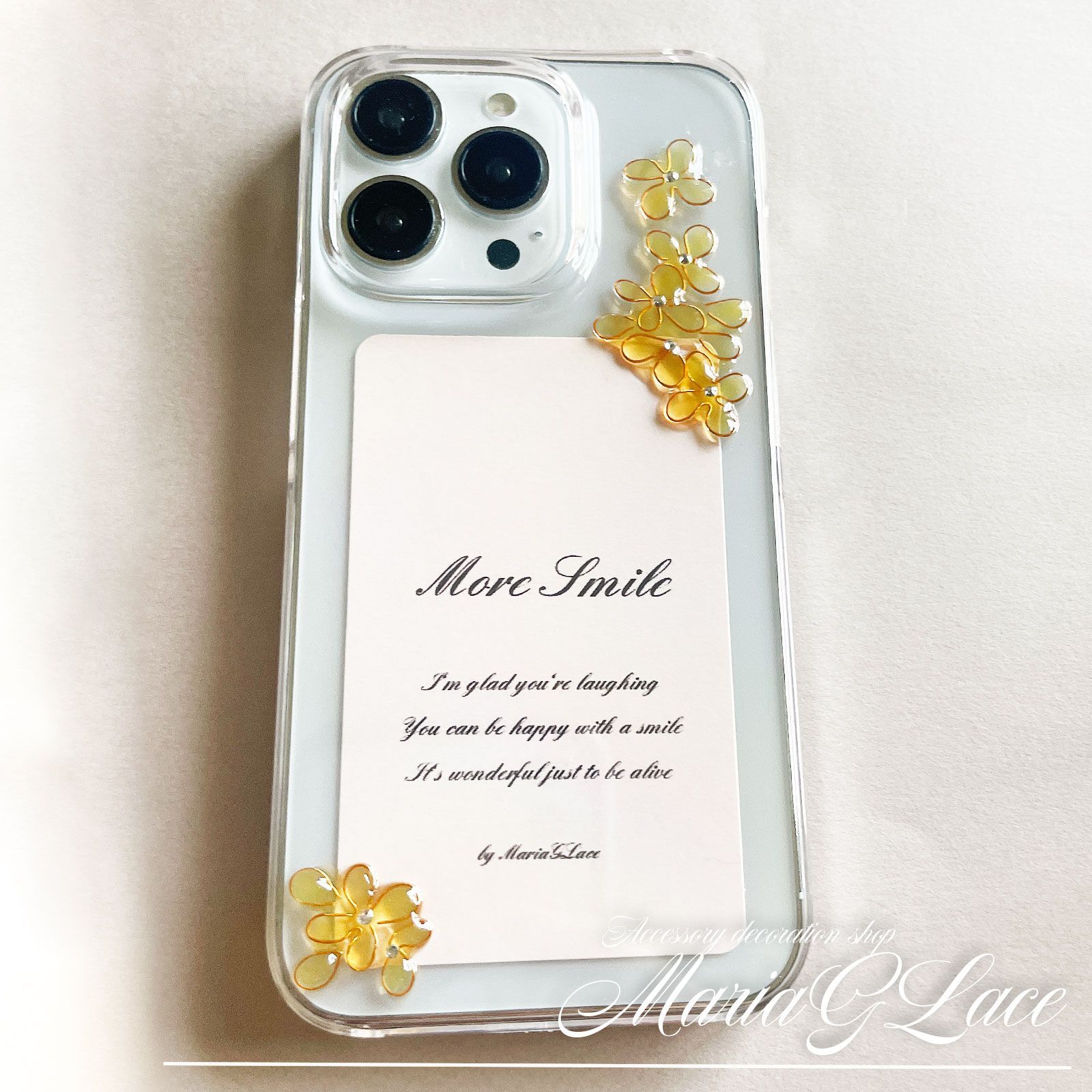 【mariaglace】マーガレット スマホケース 韓国風 レジン スマホカバー レディース シンプル お花 かわいい Xperia10IV