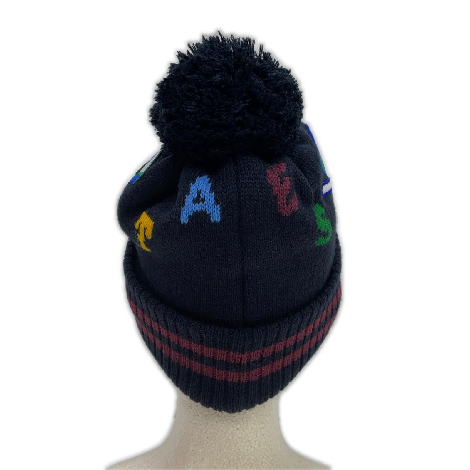 ストイックな パーリーゲイツ PEARLY GATES つば付ニット帽 フリー ネイビー 紺 ワッペンニットキャップ 品質が完璧。
