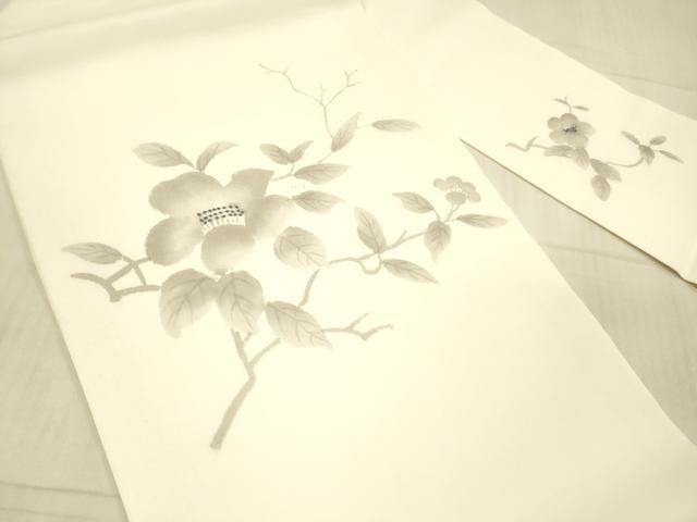 平和屋着物*夏物 九寸名古屋帯 手描き 枝花文 正絹 DAAY8010cm
