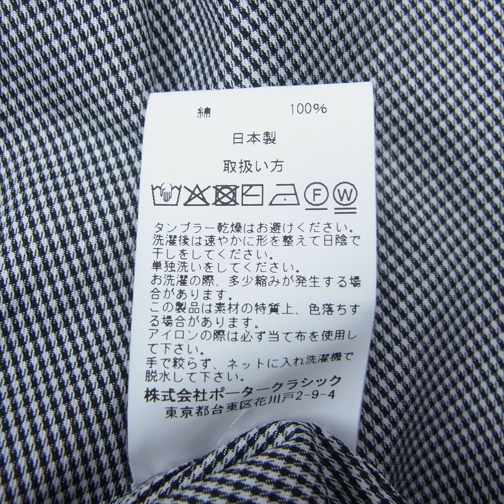 PORTER CLASSIC ポータークラシック SWISS COTTON STAND COLLAR CHECK