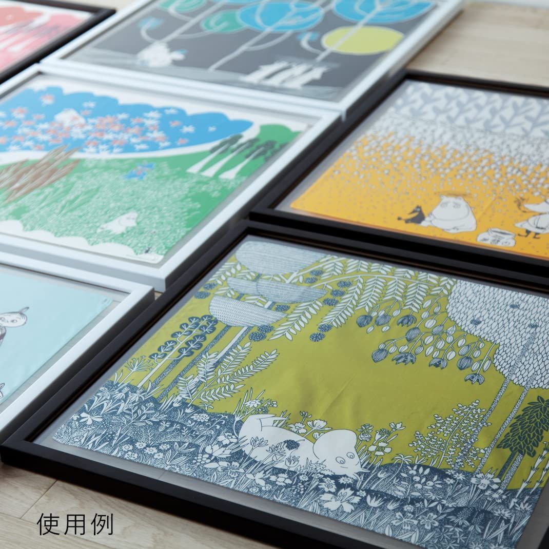 ❤️ムーミン♡名古屋帯❤️ 在庫処分】約W50×H50cm 綿100% ブルー 荒野の4人 【 ハンカチ