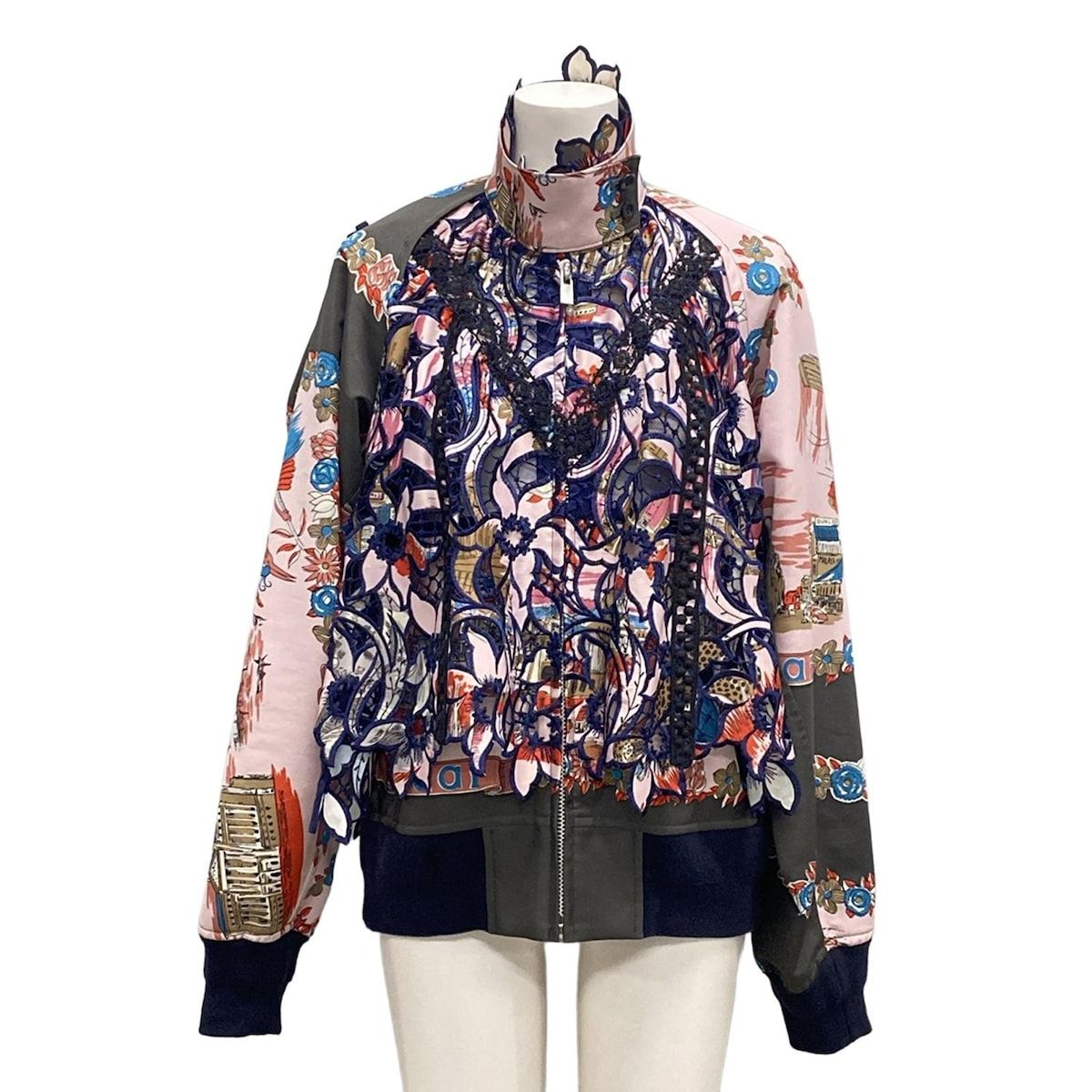 Sacai サカイ ブルゾン サイズ1 S レディース - 16-02593 ライトピンク×マルチ 長袖|春|秋