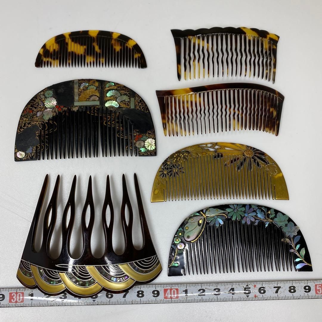 本鼈甲 蒔絵 櫛 59g 東さ6-1010ア