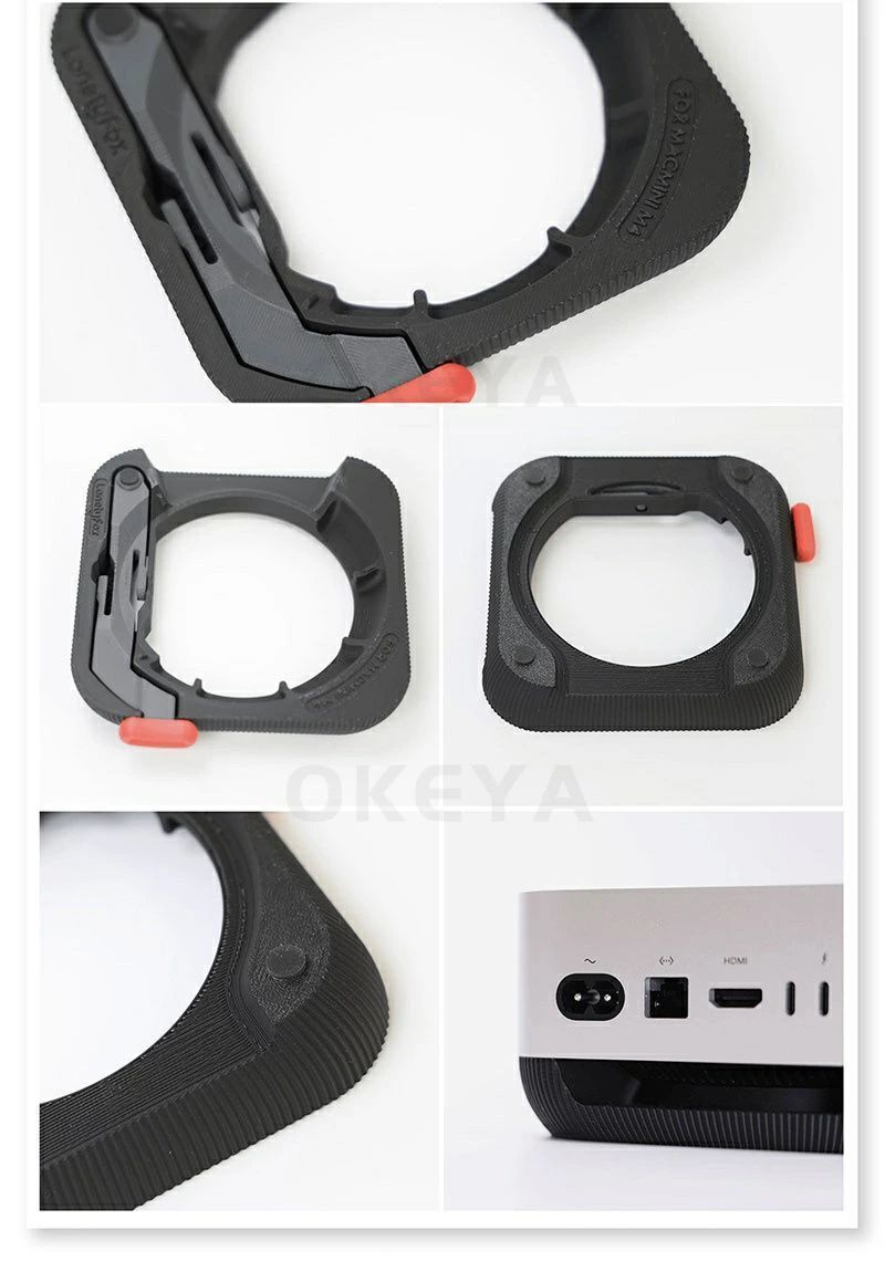M4用スタンド 通気放熱 過熱防止 for Mac mini m4 マウント かわいい Mac Mini スタンド 横置きスタンド デスクトップスタンドマウント 滑