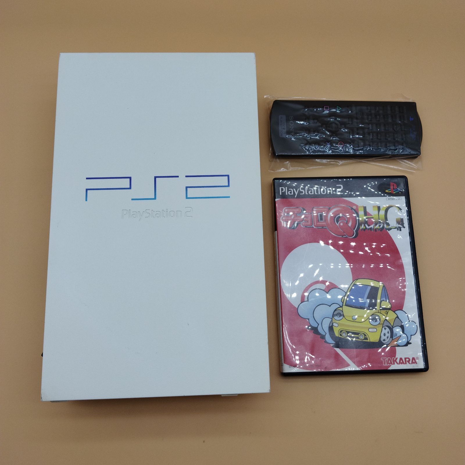 プレーステーション2セット s13961】PS2プレイステーション2本体 ホワイト チョロQ