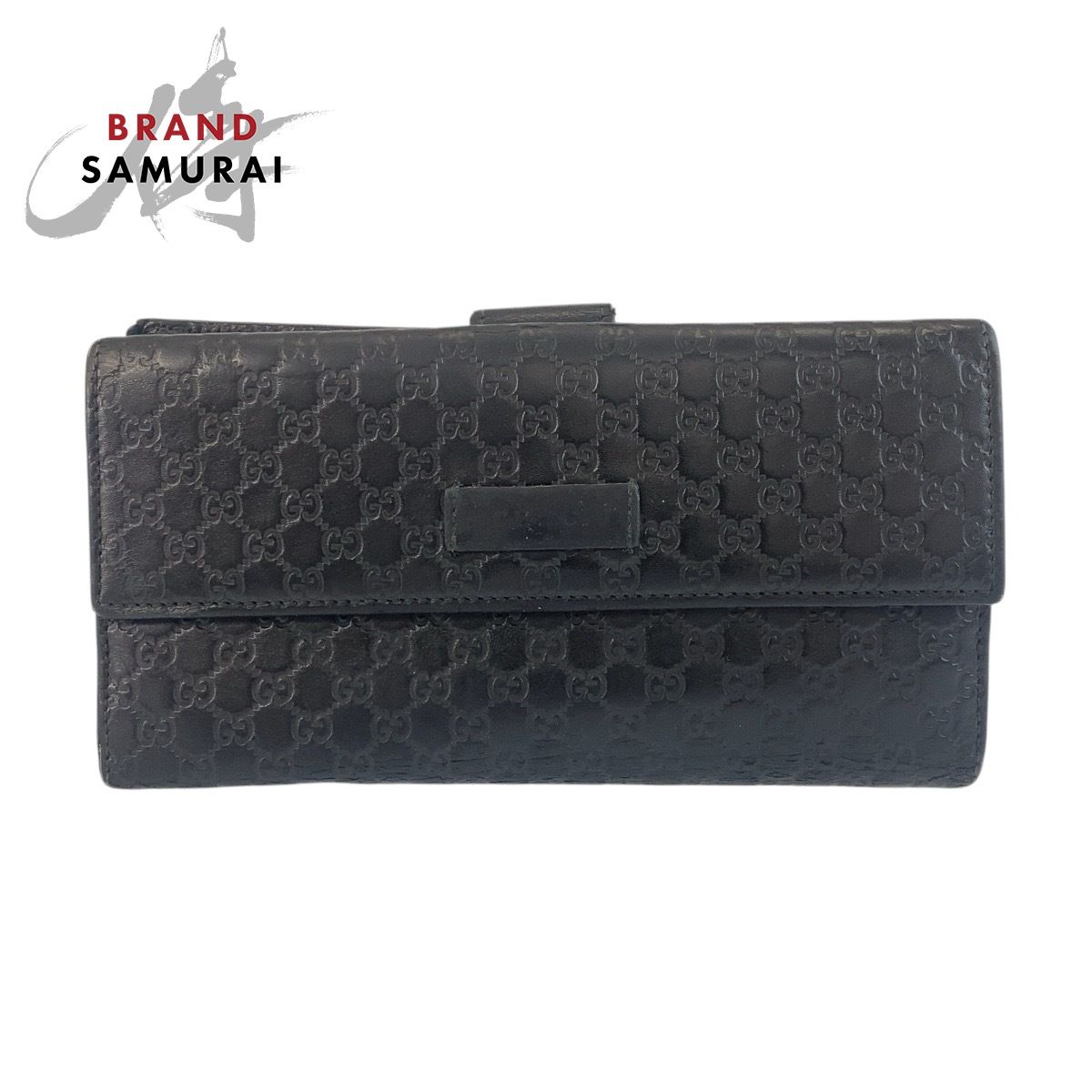 GUCCI グッチ グッチシマ ブラック 黒 レザー 449393 長財布