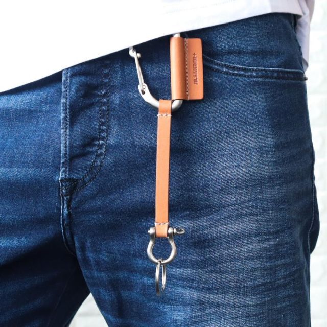 ジルサンダー キーホルダー メンズ キーリング ユニセックス メタル レザー JIL SANDER J42VL0006 P5426