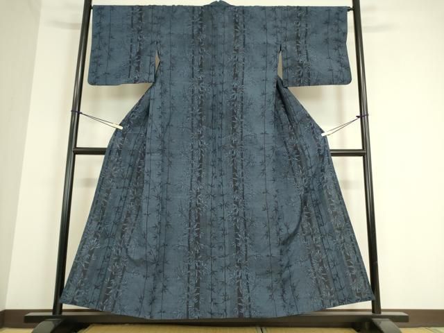 平和屋着物▽結城紬　単衣　笹竹文　正絹　逸品　DAAT9511az 平和屋着物▽結城紬 単衣 笹竹文 正絹 逸品 DAAT9511az - メルカリ
