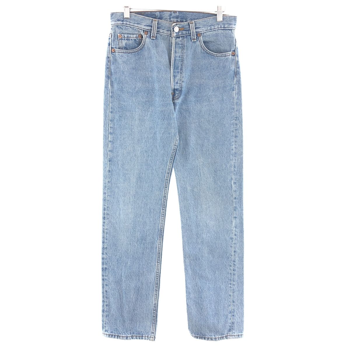 Vintage 90'S Levi's 501-0191 Straight Denim Pants, Made in USA, Women's Size L (W28) cotton blue type Vintage Second Hand