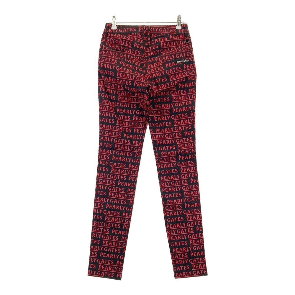 サイズ 00 PEARLY GATES パーリーゲイツ 055-2131314 ストレッチパンツ ロゴ 総柄 ブラック系 240101535071 ゴルフウェア レディース ストスト