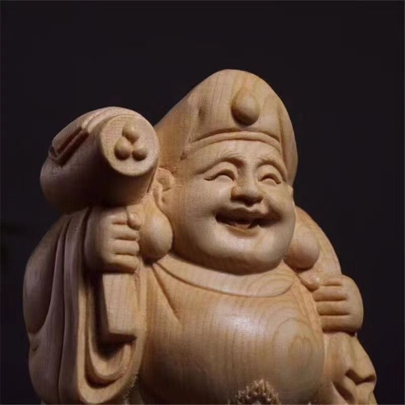 大黒天 七福神 職人手作り 木彫仏像 仏教工芸品 開運 幸運 財運