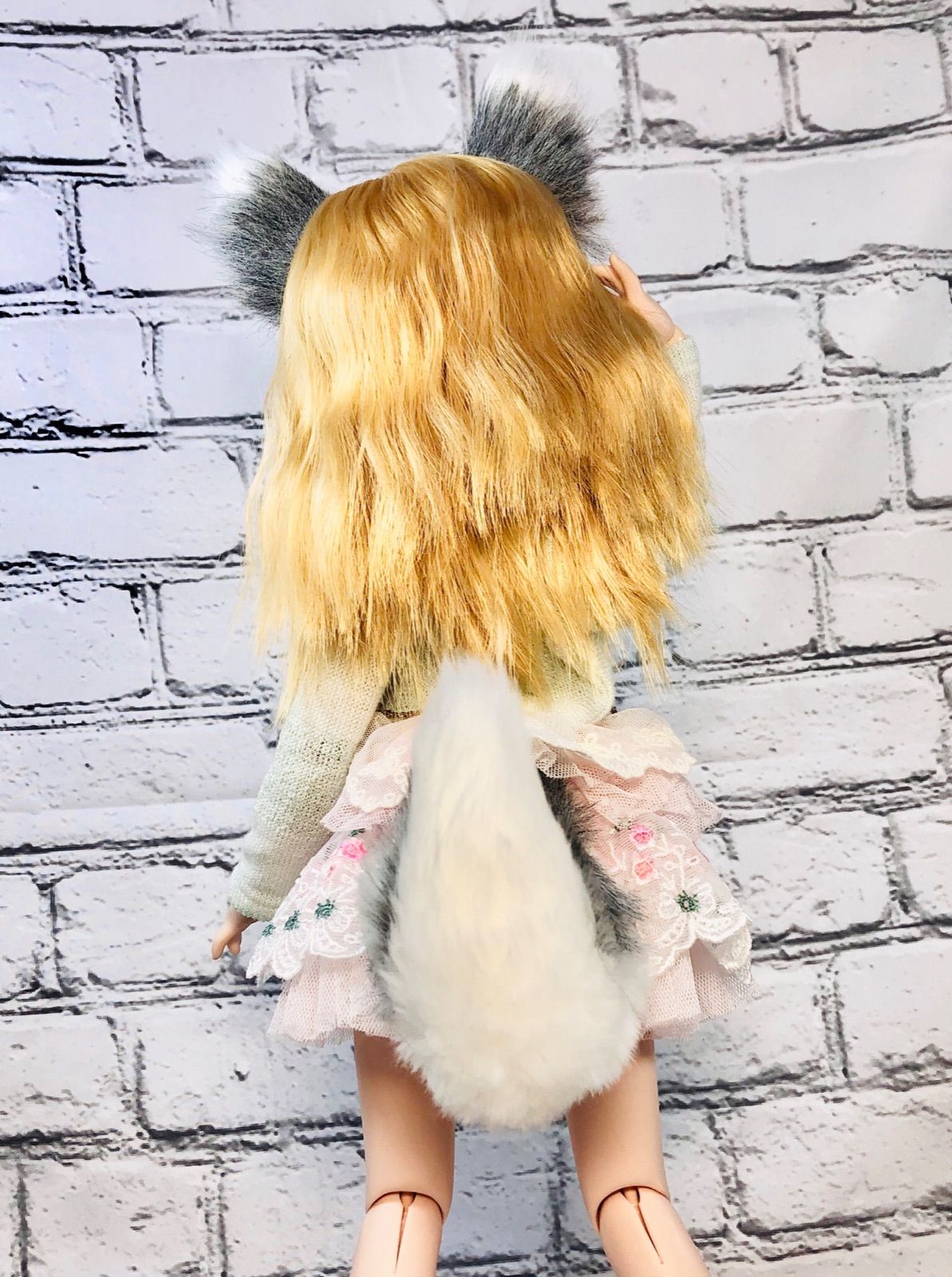 狼耳&しっぽセット/DD*SD*MDD*MSD*40～60cmドール/グレー - メルカリ