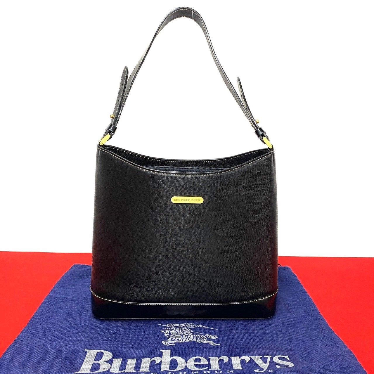 ほぼ未使用 BURBERRY バーバリー ノバチェック ロゴ プレート
