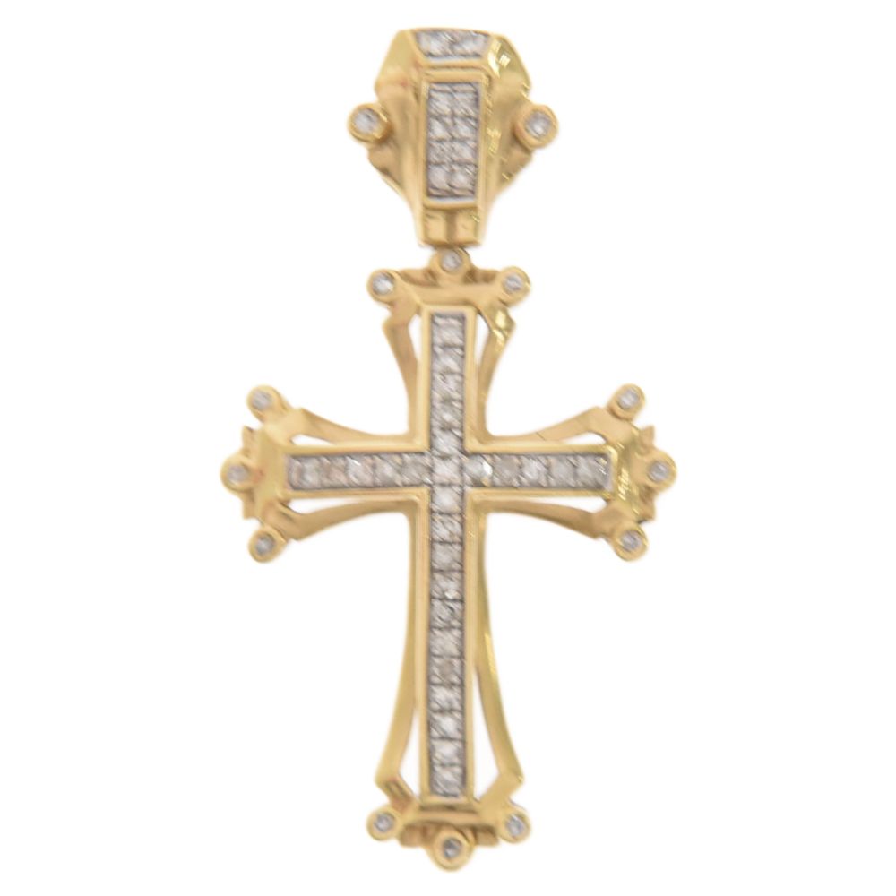 アバランチ アヴァランチ avalanche 10k ダイヤモンド クロス ダイヤモンド 10K イエローゴールド サイドクロスネックレス 41cm 3