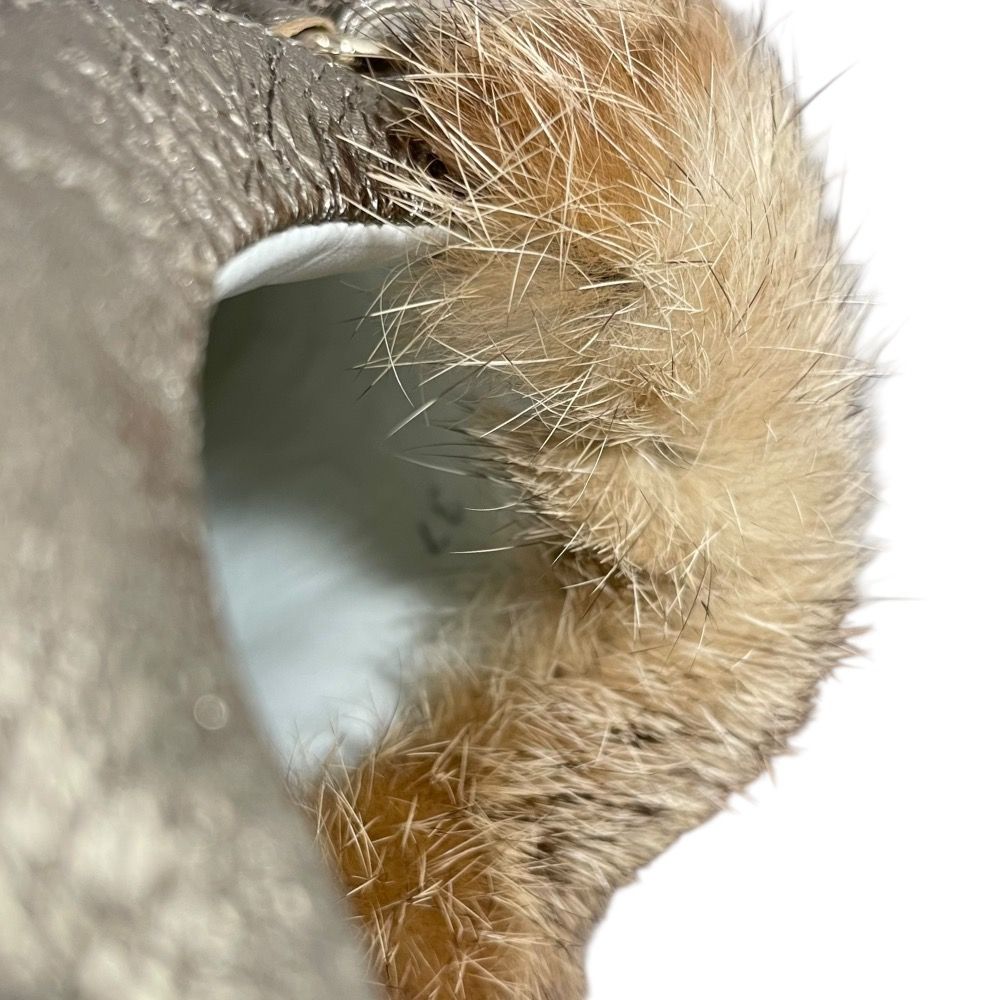 美品 MONCLER モンクレール ラビットファー スリッポン スニーカー 37  