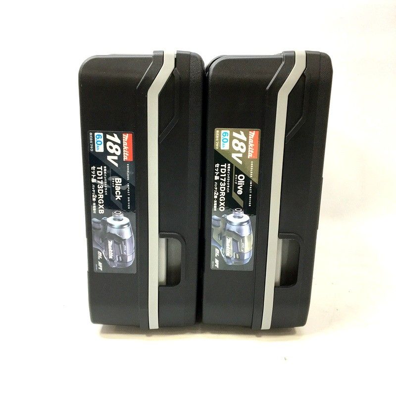 makita マキタ 充電式インパクトドライバ TD173DRGXB TD173DRGXO 2台セット 18V フルセット 黒 オリーブ 純正品 △ DW3570