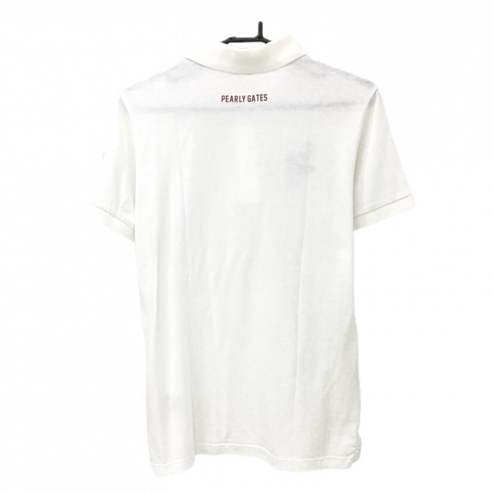 パーリーゲイツ×PEANUTS 半袖ポロシャツ 白 スヌーピー メンズ 5(L