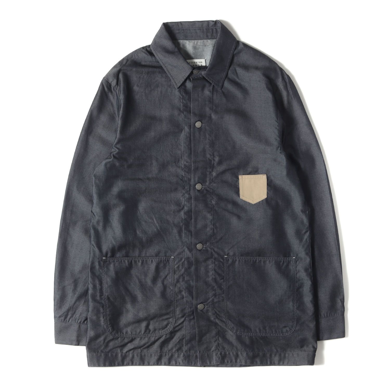 Maison Margiela メゾン マルジェラ ジャケット サイズ 48 | 21AW レーヨンシルク デニム カバーオール ジャケット S50AM0539 S30771 | インディゴ | イタリア製 | アウター コート メンズ