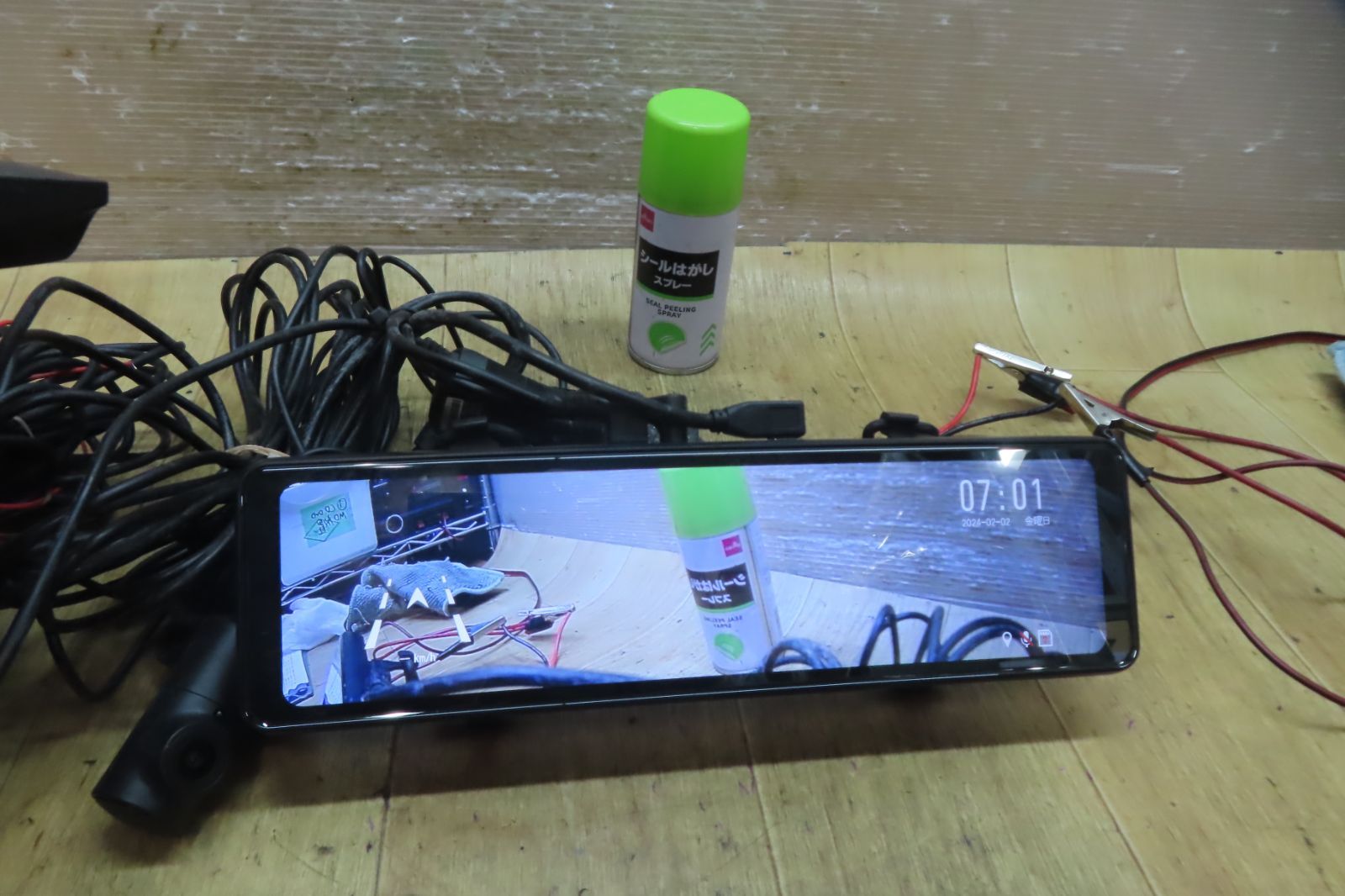 動作保証付 F4354|FRC FIRSTCOM FC-DR-MS22 ミラー型|タイプ 前後2カメラ|フロント|リア|ドライブレコーダー|ドラレコ 32GB|SDカード付