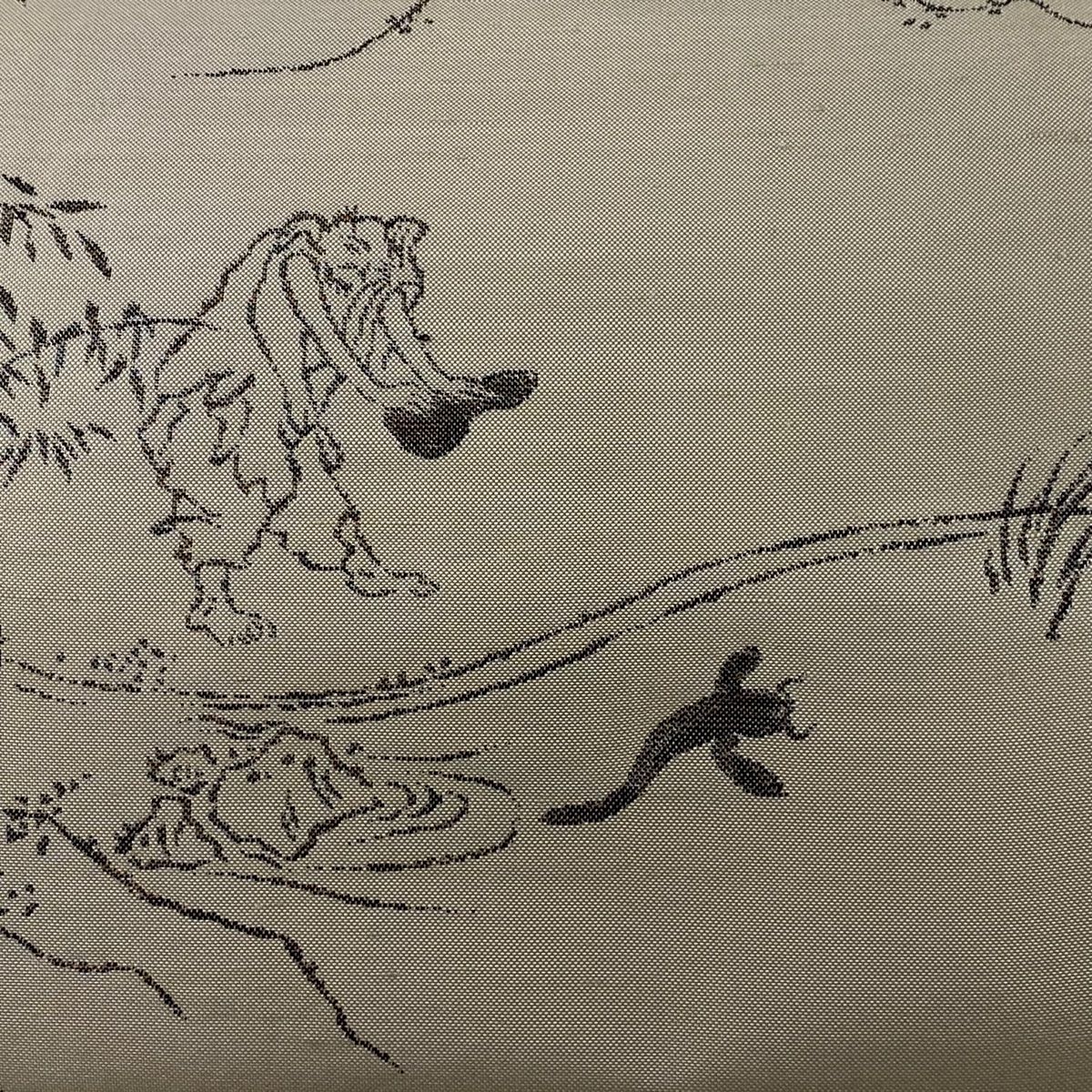ベージュ お太鼓柄