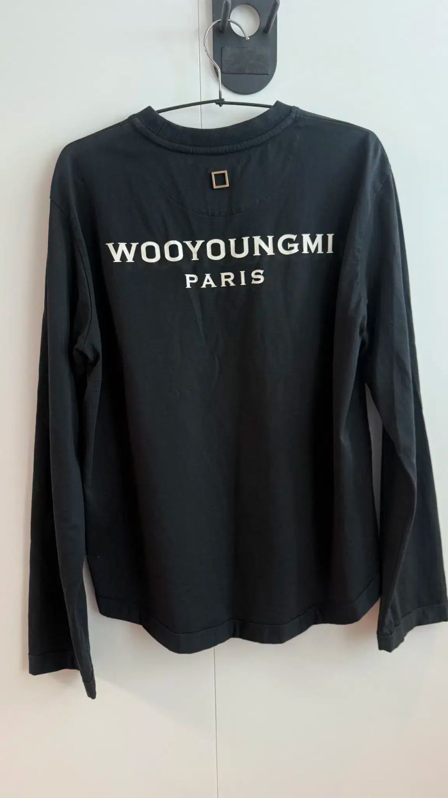 WOOYOUNGMI ウー ヨンミ レディース 長袖 後ろロゴ Tシャツ 黒