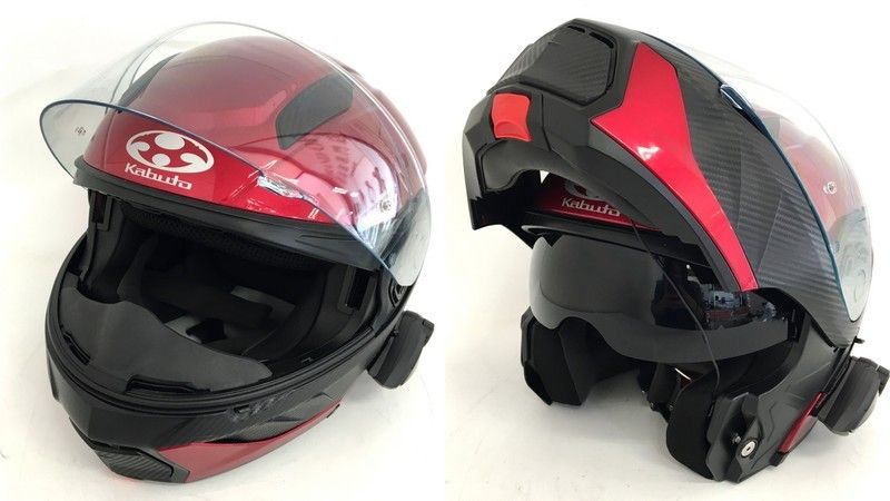 OGK KABUTO RYUKI システムヘルメット 除菌消臭済 シャイニーレッド XL