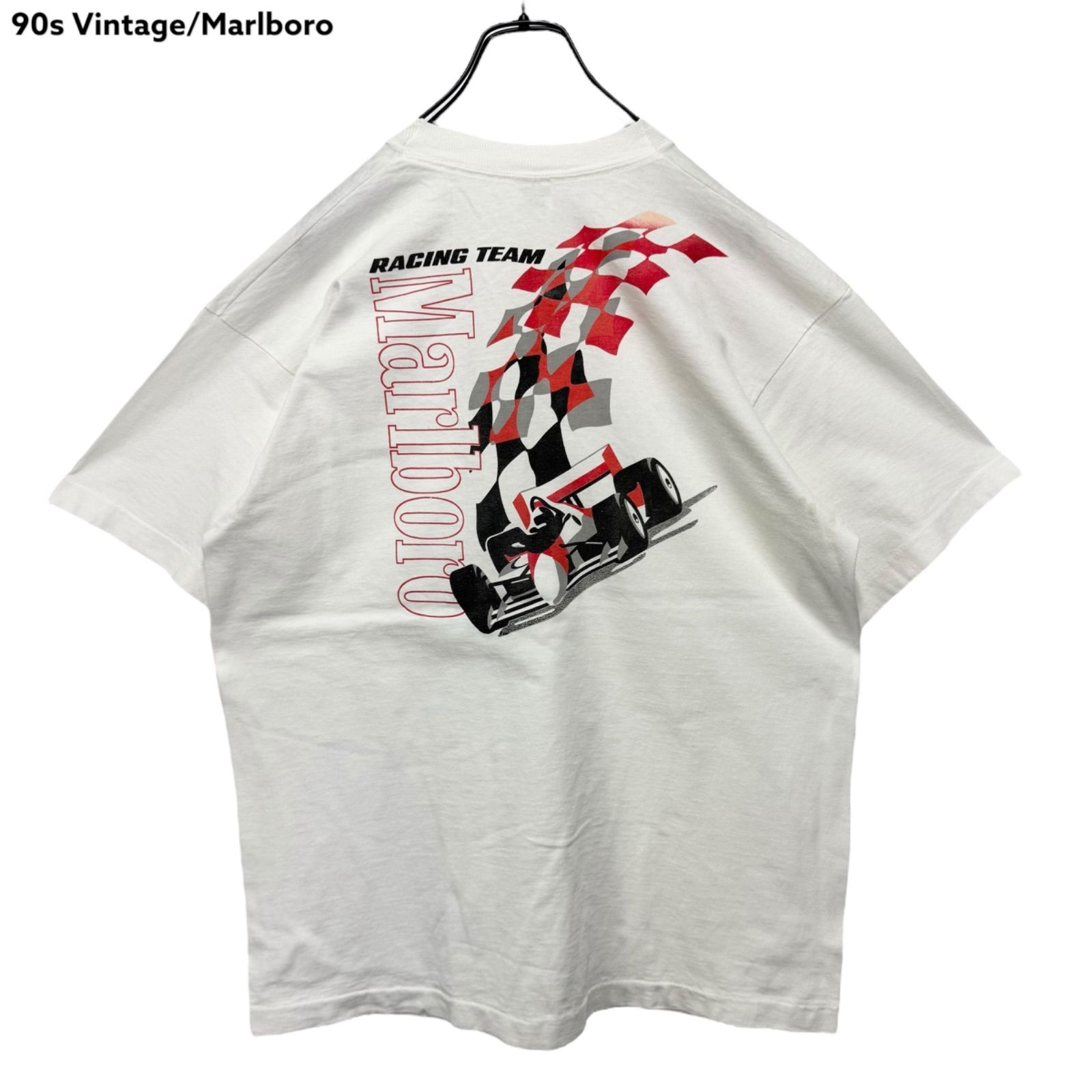 90s vintage Marlboro Challenge RACING TEAM Promo Print T-shirt Tee USA製 マールボロ マルボロ プロモ Tシャツ 企業T カンパニーT ヴィンテージ 古着