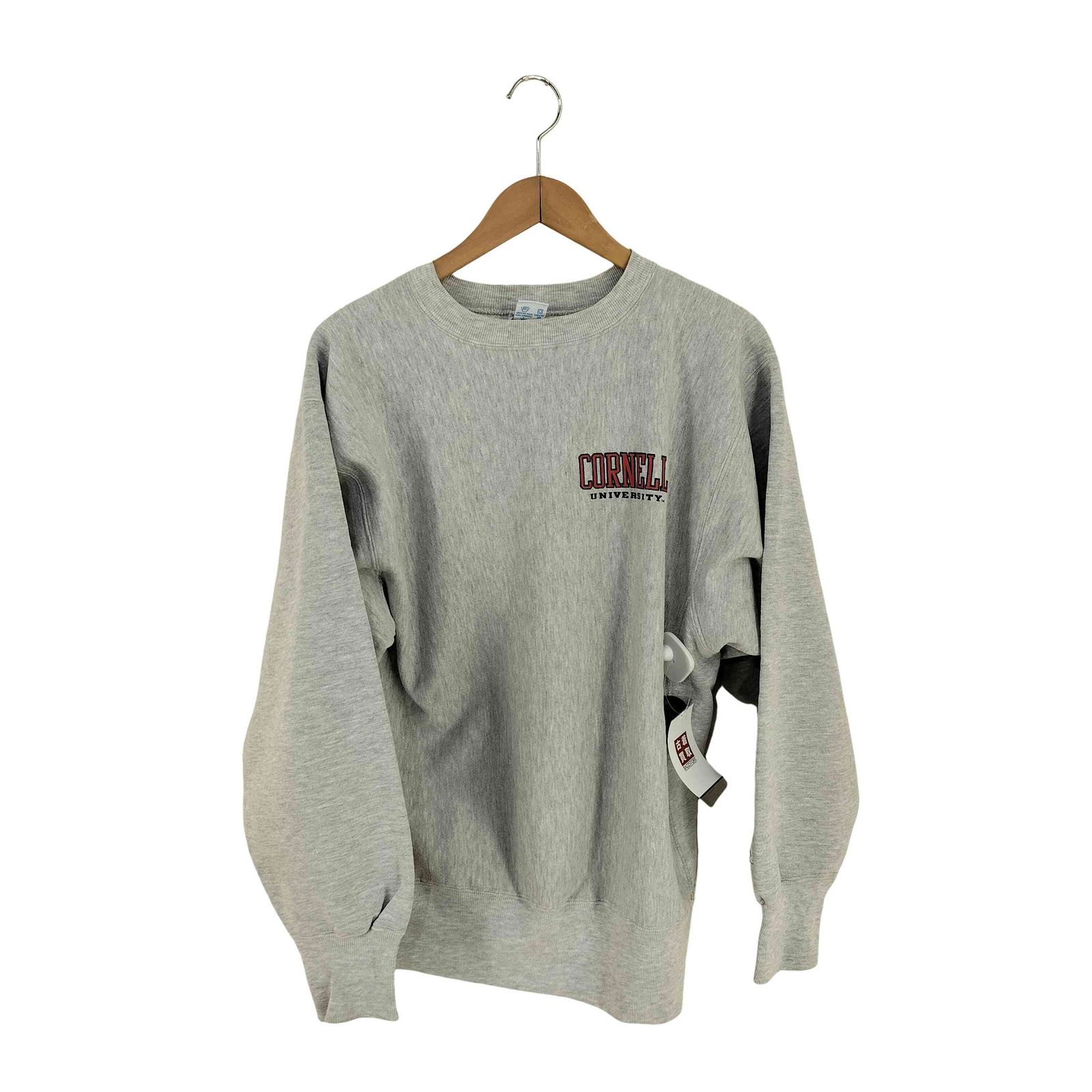 チャンピオン Champion USA製 刺繍タグ REVERSE WEAVE CORNELL UNIVERSITY クルーネックスウェット メンズ import：XL 