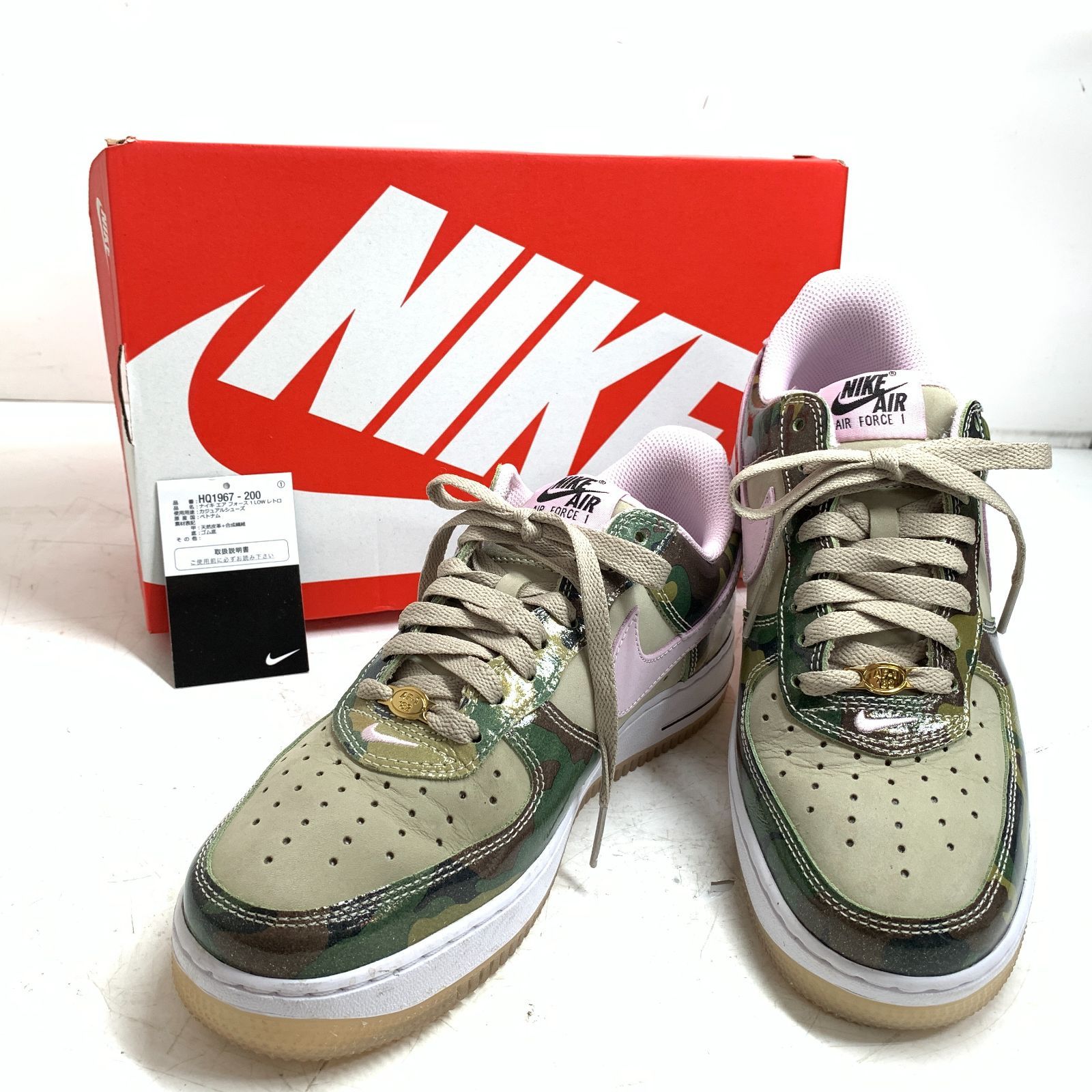 f001 O 美品 NIKE AIR FORCE 1 LOW RETRO メンズサイズ26cm レディース 