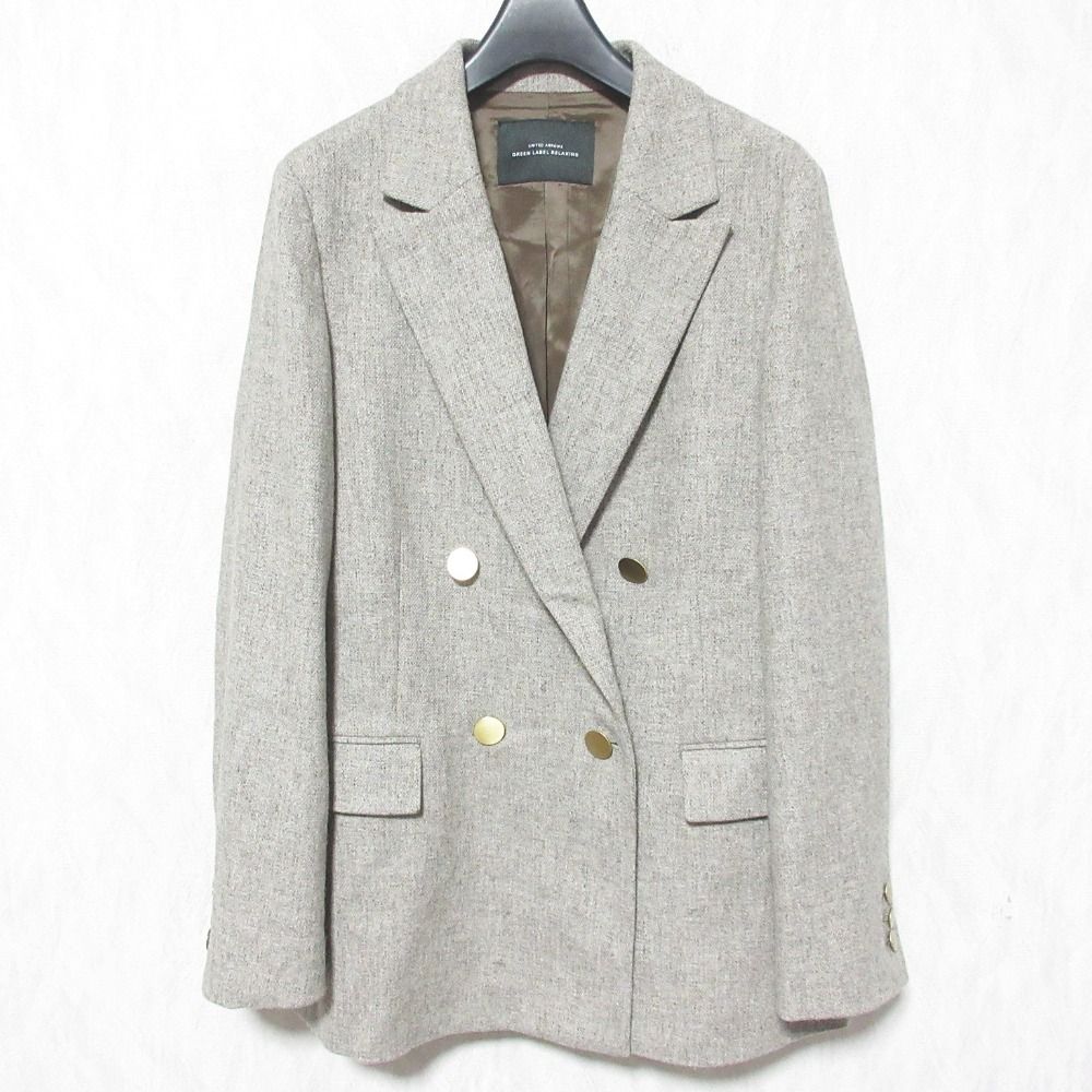 24aw【美品✨】ユナイテッドアローズ メランジツイル ダブル ジャケット 38 24awユナイテッドアローズ メランジツイル ダブル ジャケット 38
