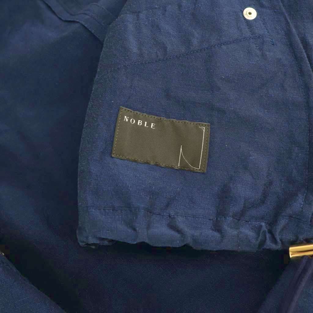 ノーブル　リネンダンガリーワッシャークルーネックブルゾン Noble（ノーブル）の「リネンダンガリーワッシャークルーネック