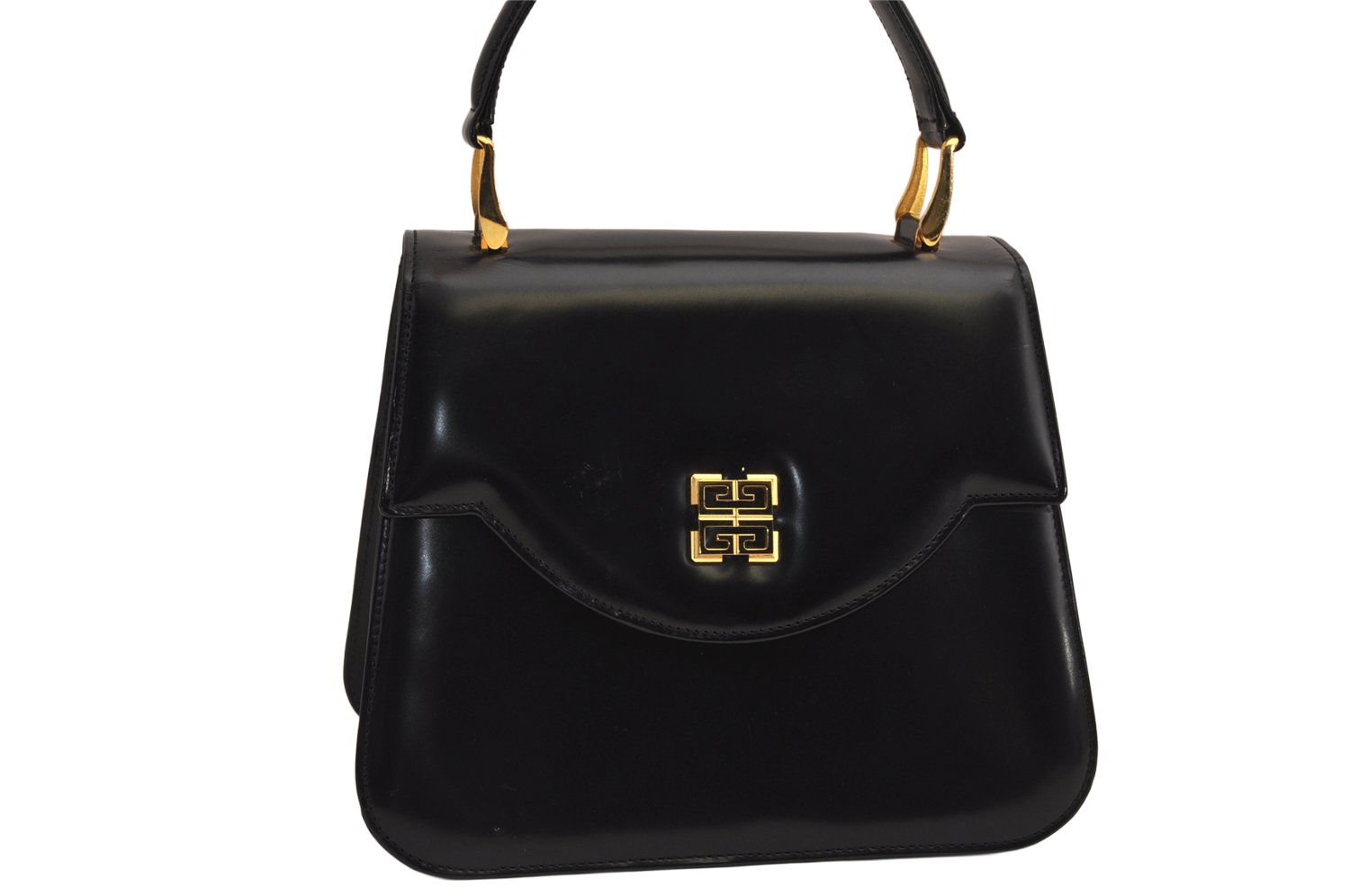 GIVENCHY ジバンシィ ヴィンテージ レザー ショルダーハンドバッグ 財布 ブラック 7602M