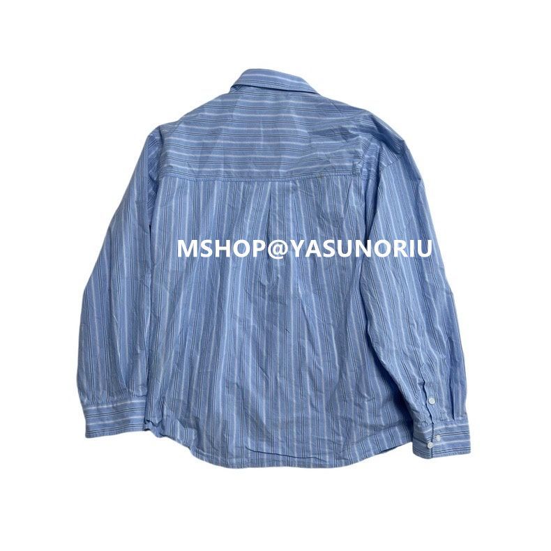 Project G/R UNBALANCED STRIPE SHIRT (SKY BLUE) - メルカリ 