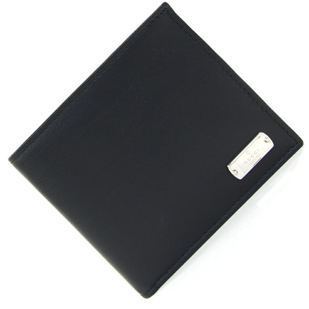 グッチ 二つ折り財布 322134 ブラック レザー - メルカリ 