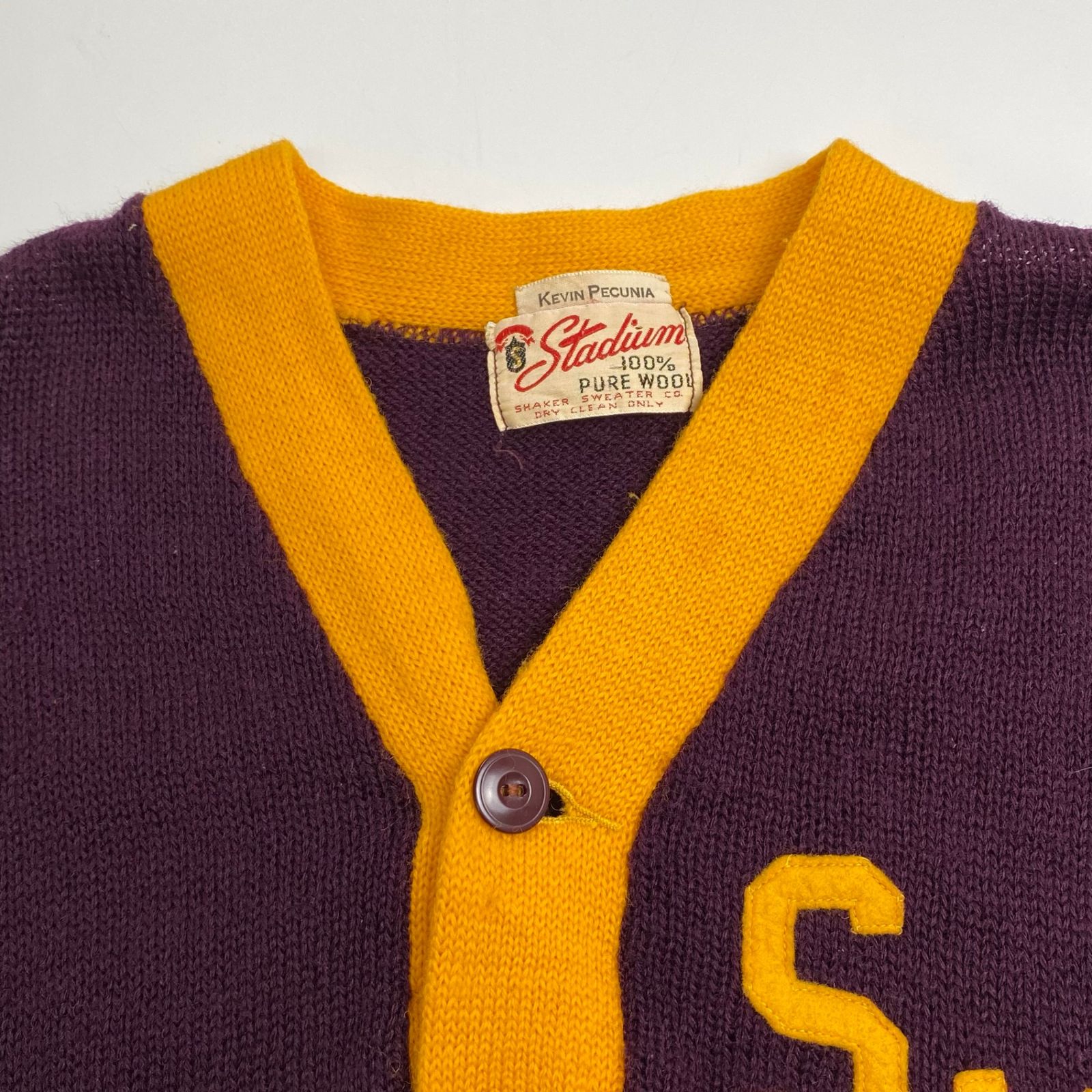 50s Stadium スタジアム / ヴィンテージ レタードカーディガン PURE 