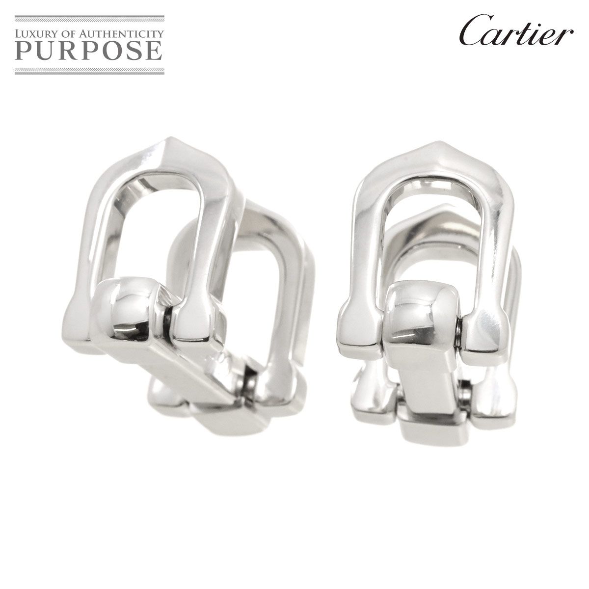 カルティエ Cartier ロング C シェイプ デコール カフス SV シルバー