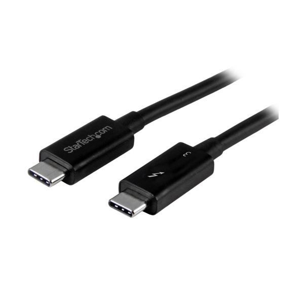 （まとめ）StarTech.com 0.5m Thunderbolt 3 （40Gbps） USB-C ケーブル TBLT34MM50CM 1台 